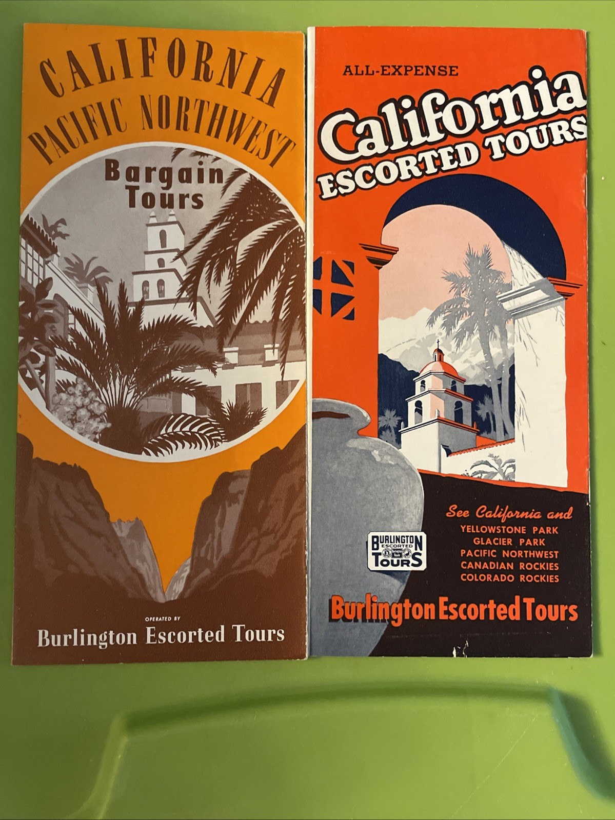 California Vintage Brochure-Burlington Escorted Tours 1940’s