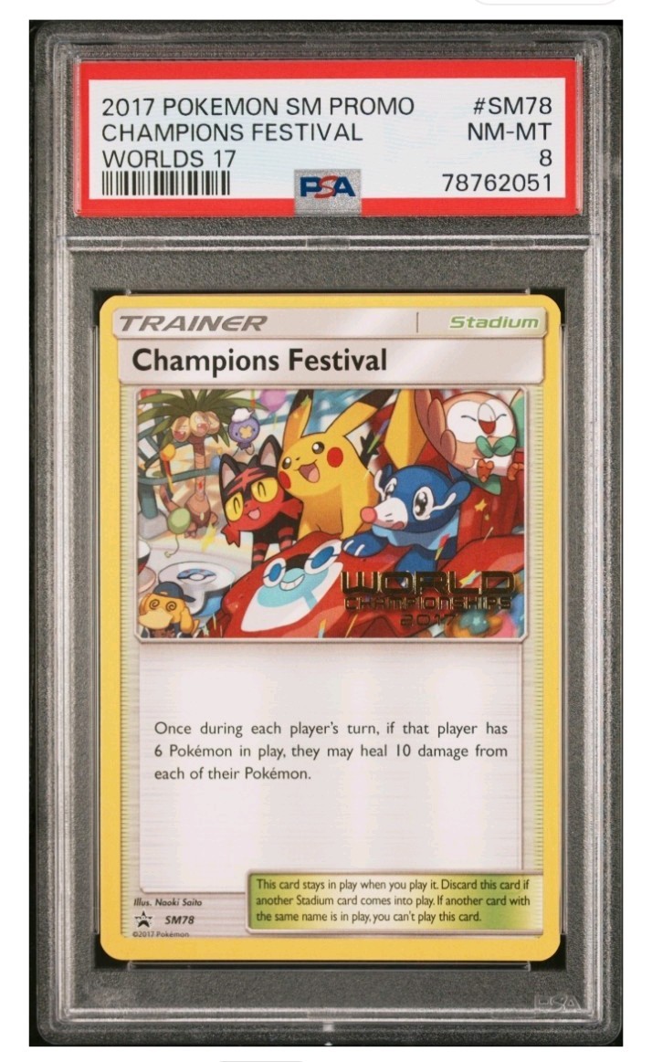 PSA 8 Champions Festival SM78 Pokémon World Championships 2017  SUN MON