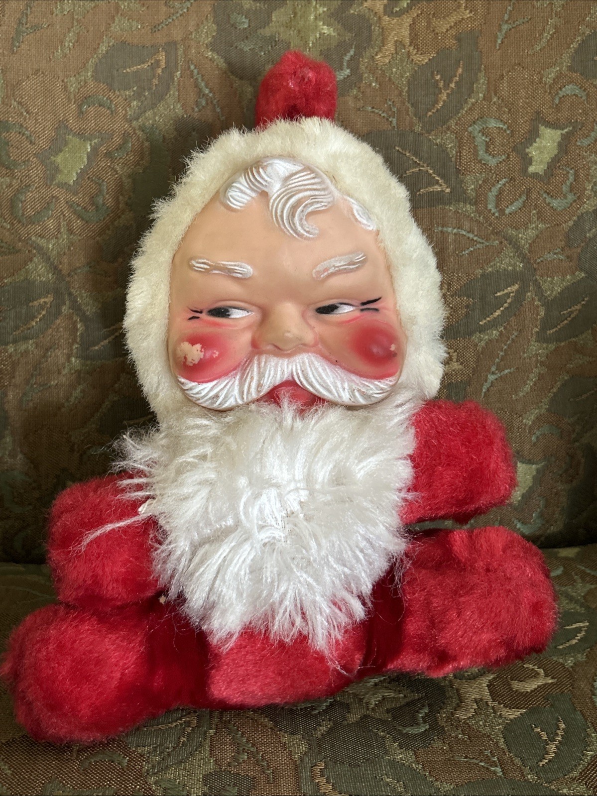 Vintage 1950s Rubber Face Santa Claus Doll Rare