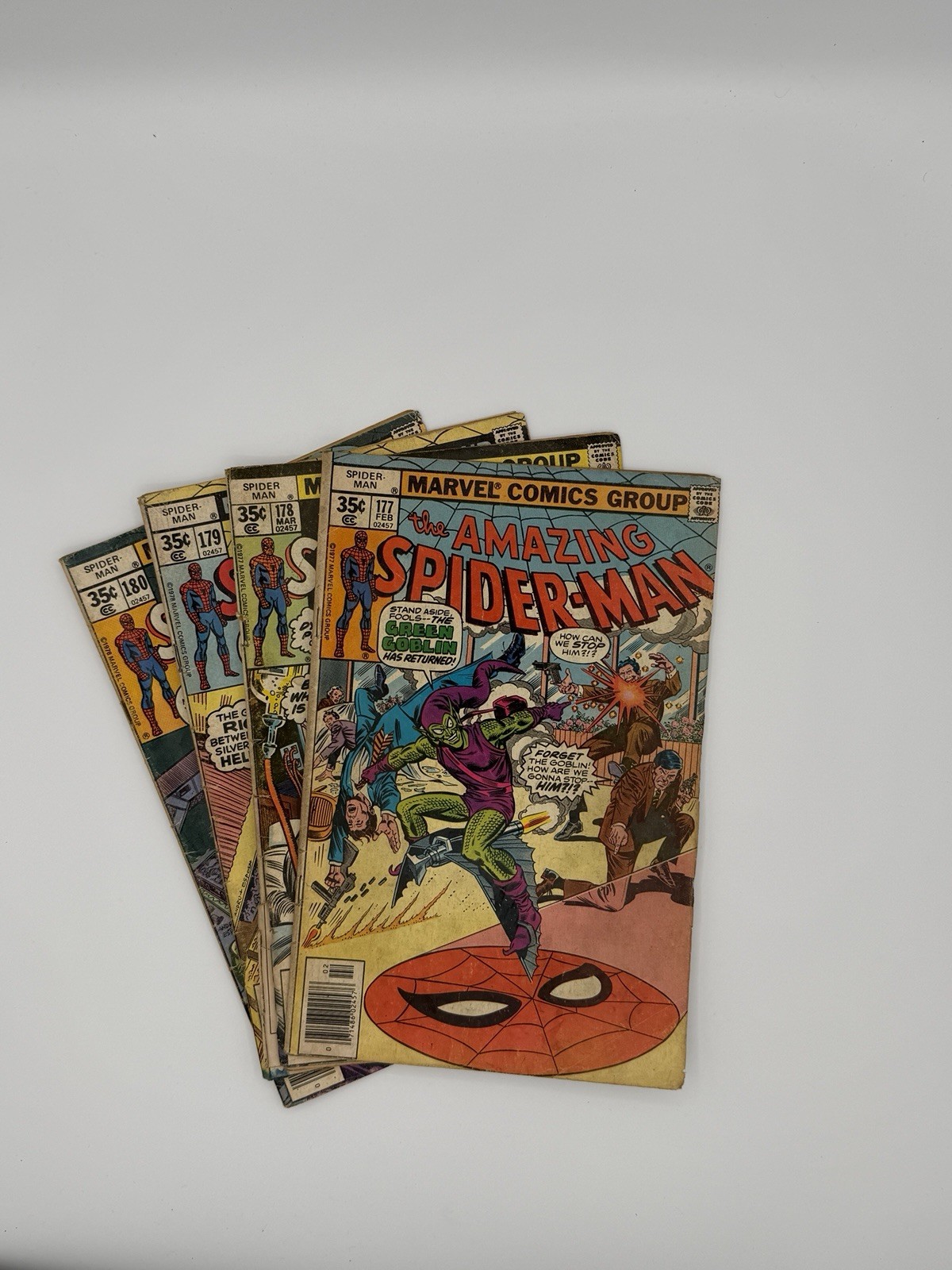 Amazing Spider-Man #177 178 179 180 Lot Green Goblin Arc 1978 Marvel Silvermane