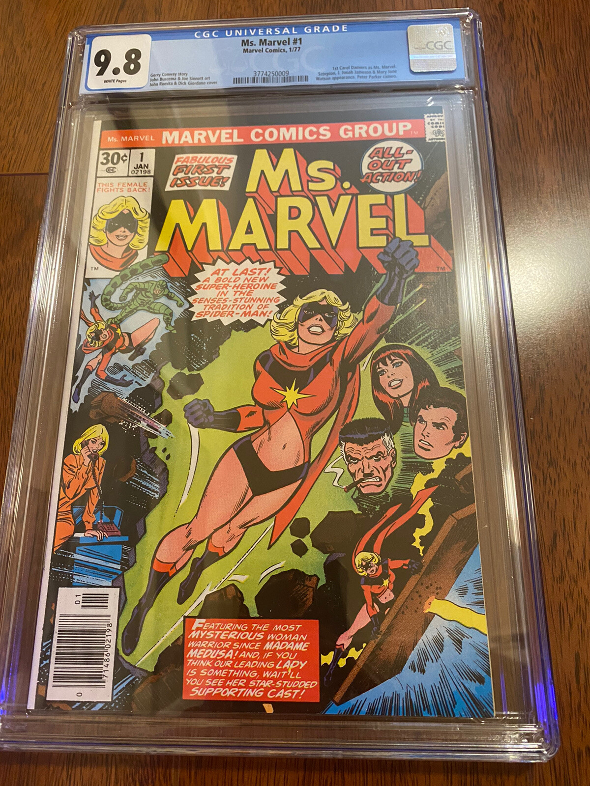 Ms Marvel 1  Marvel 1977 CGC 98 1st Appearance of Ms Marvel Carol Danver G1N