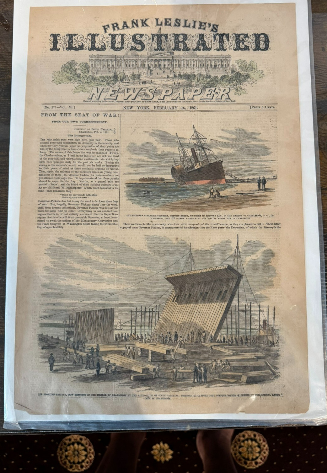 Frank Leslie's Illustrated  two Civil War newspapers 1861 & 1863