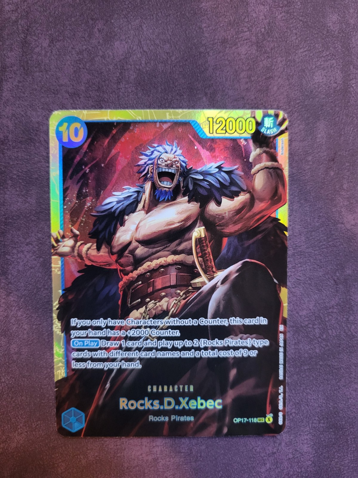 Rocks D Xebec OP17-118 SEC The World's Strongest Warriors One Piece TCG English