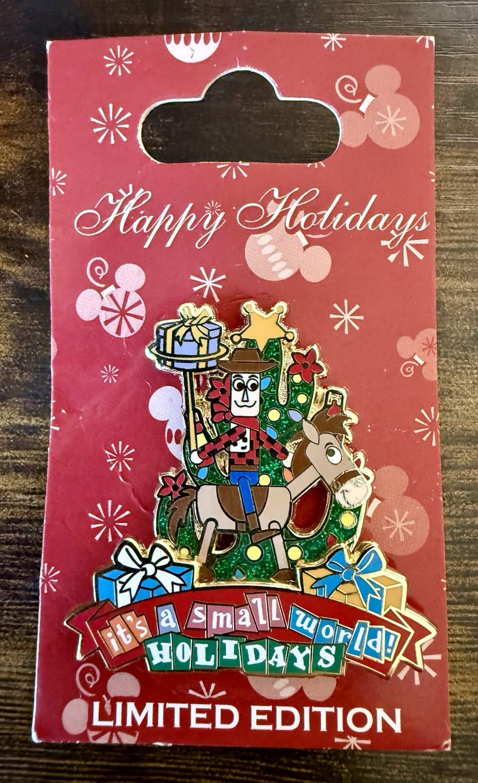 2013 Disneyland it's a small world holidays pin - Woody & Bullseye LE 3000