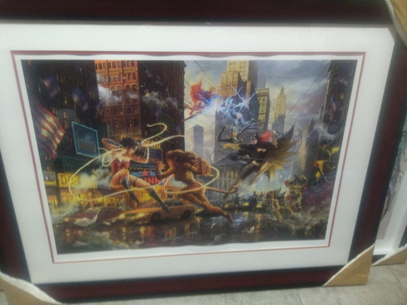 Thomas Kinkade Galleries The Women Of DC Comics Framed Print