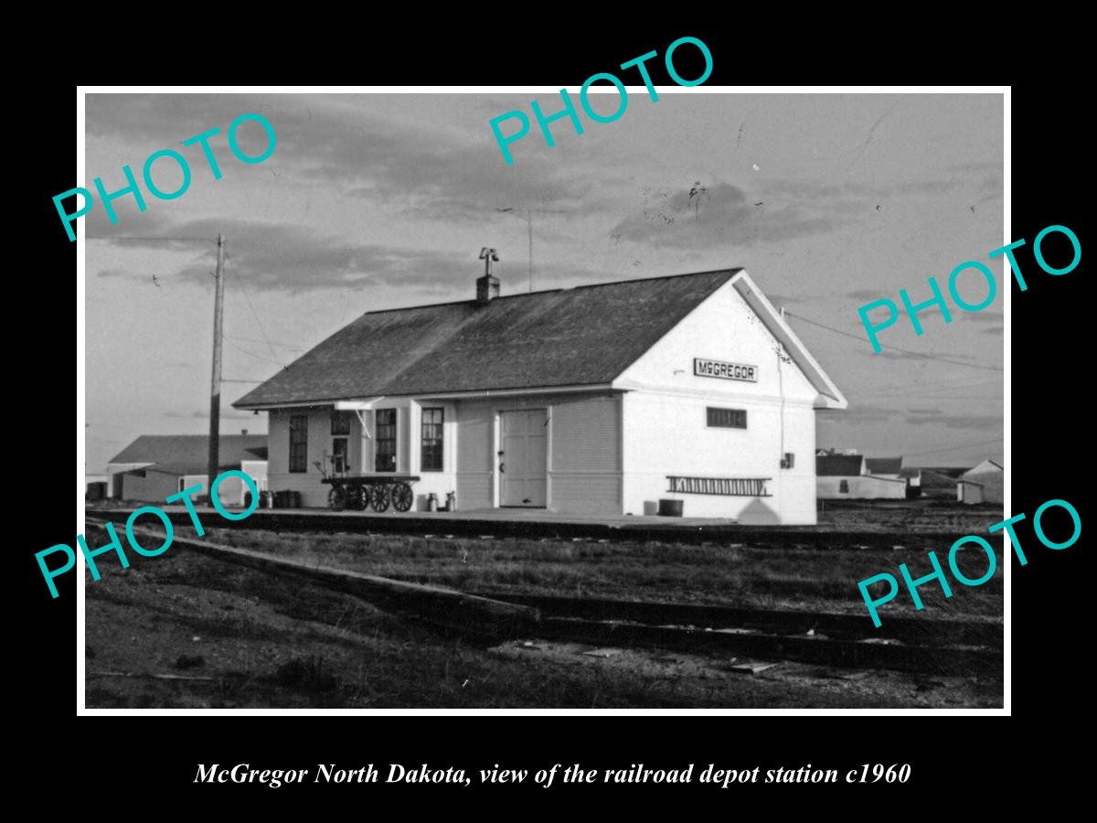 Mcgregor North Dakota The Railroad Station c1960 Old Large Historic Photo