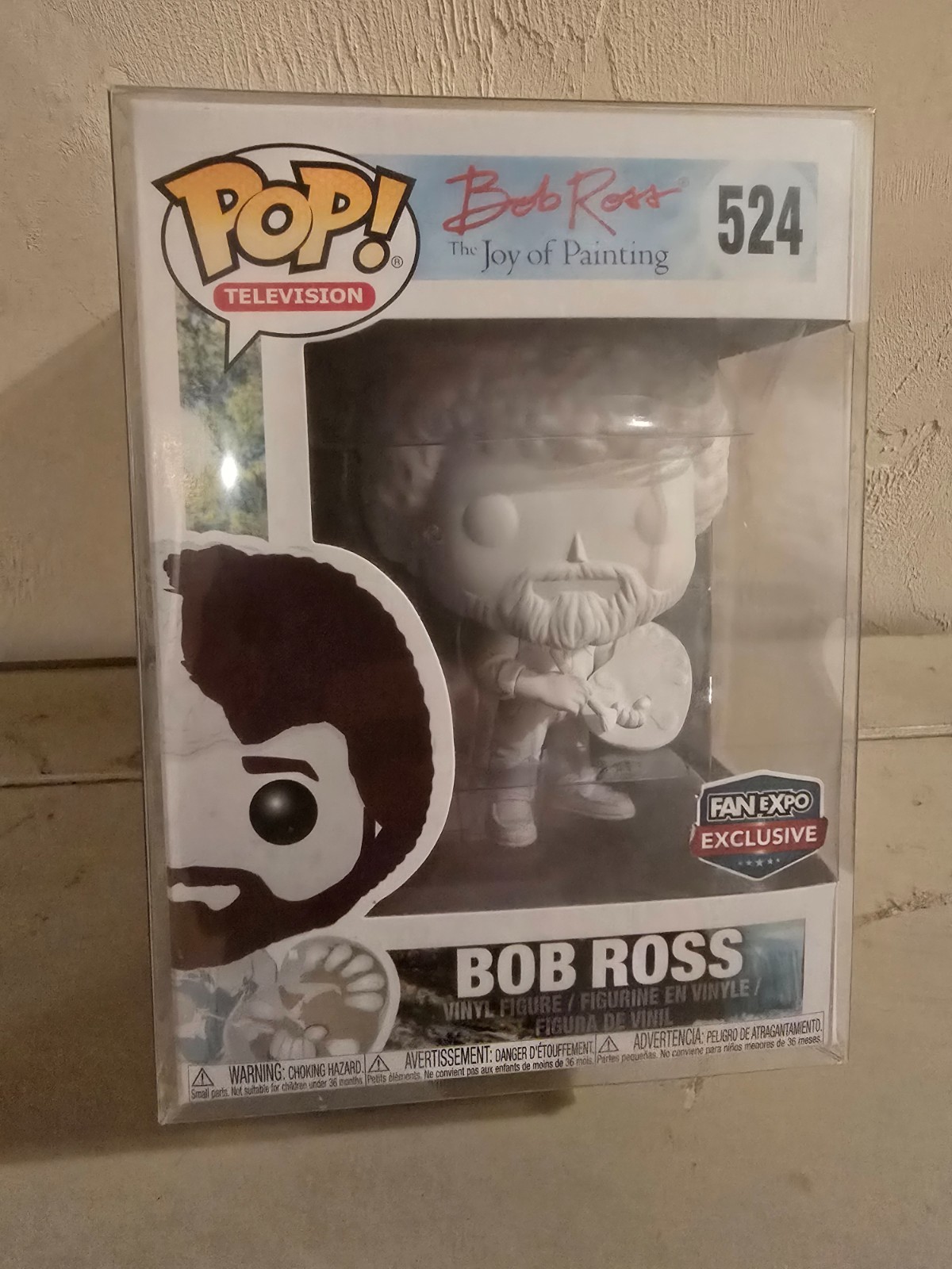 Funko Pop Bob Ross #524 Fan Expo Exclusive White Monochrome Figure NIB