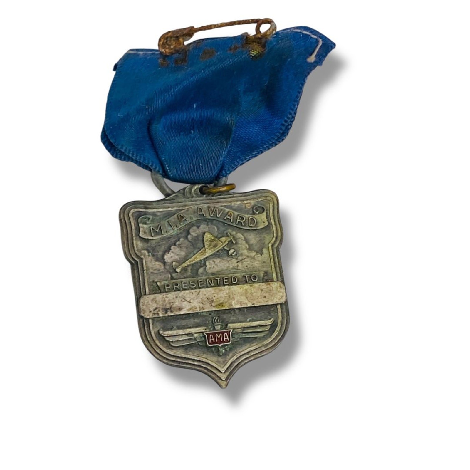 Vintage M.I.A. Award Medal on Ribbon AMA Not Engraved 1.5 Vintage M.I.A. Award Medal on Ribbon AMA Not Engraved 1.5