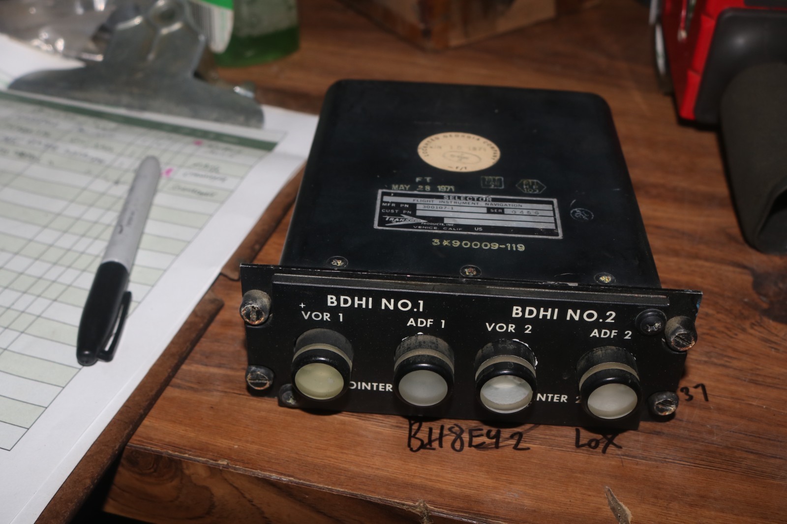 Vietnam era Lockheed C-141 Starlifter cockpit BDHI selector panel 300107-1
