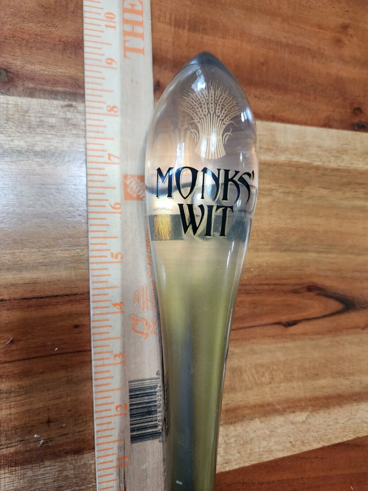 Monks Wit Beer Acrylic Tap Handle Abbey Brewing New Mexico Microbrew Discontinue