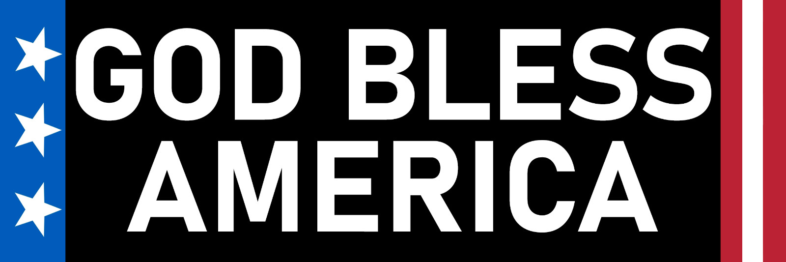 God Bless America Sticker Patriotic Liberty God Bless USA Bumper Sticker