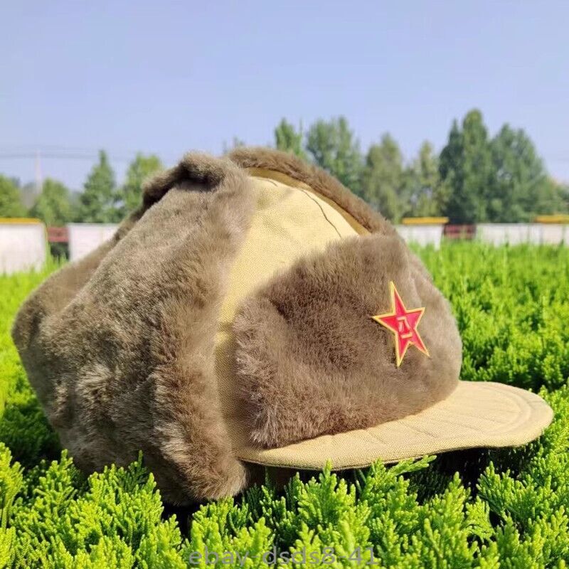 Chinese Army PLA Korea War 55 Type Military Cap Ear Protection Cotton Cap