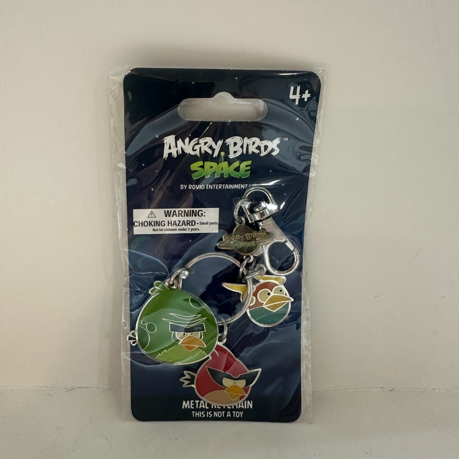 Angry Birds Space Metal Keychain 3 Charms Rovio Commonwealth NEW Sealed