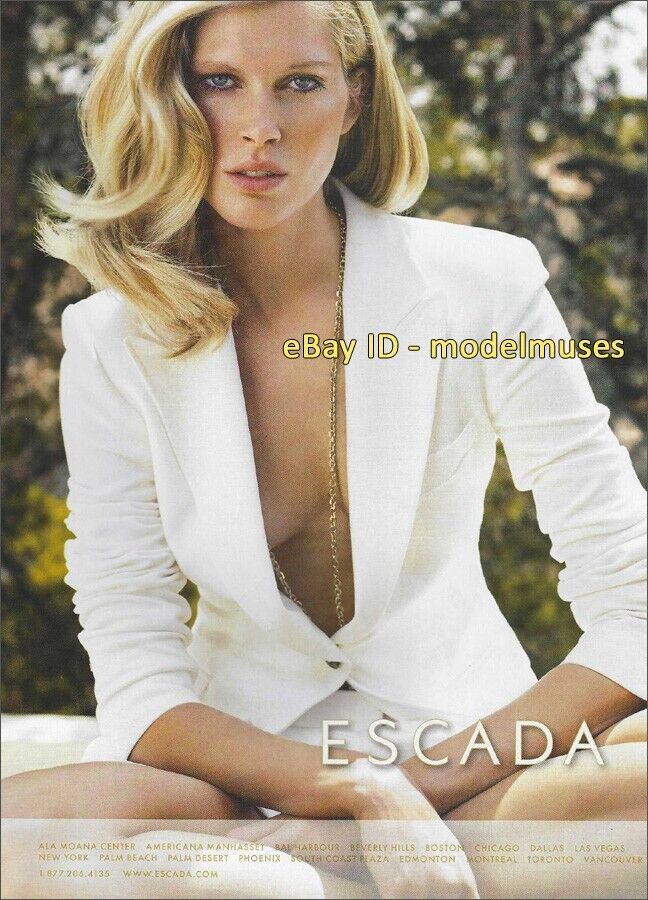 ESCADA 1-Page Magazine PRINT AD Spring 2012 ISELIN STEIRO cleavage