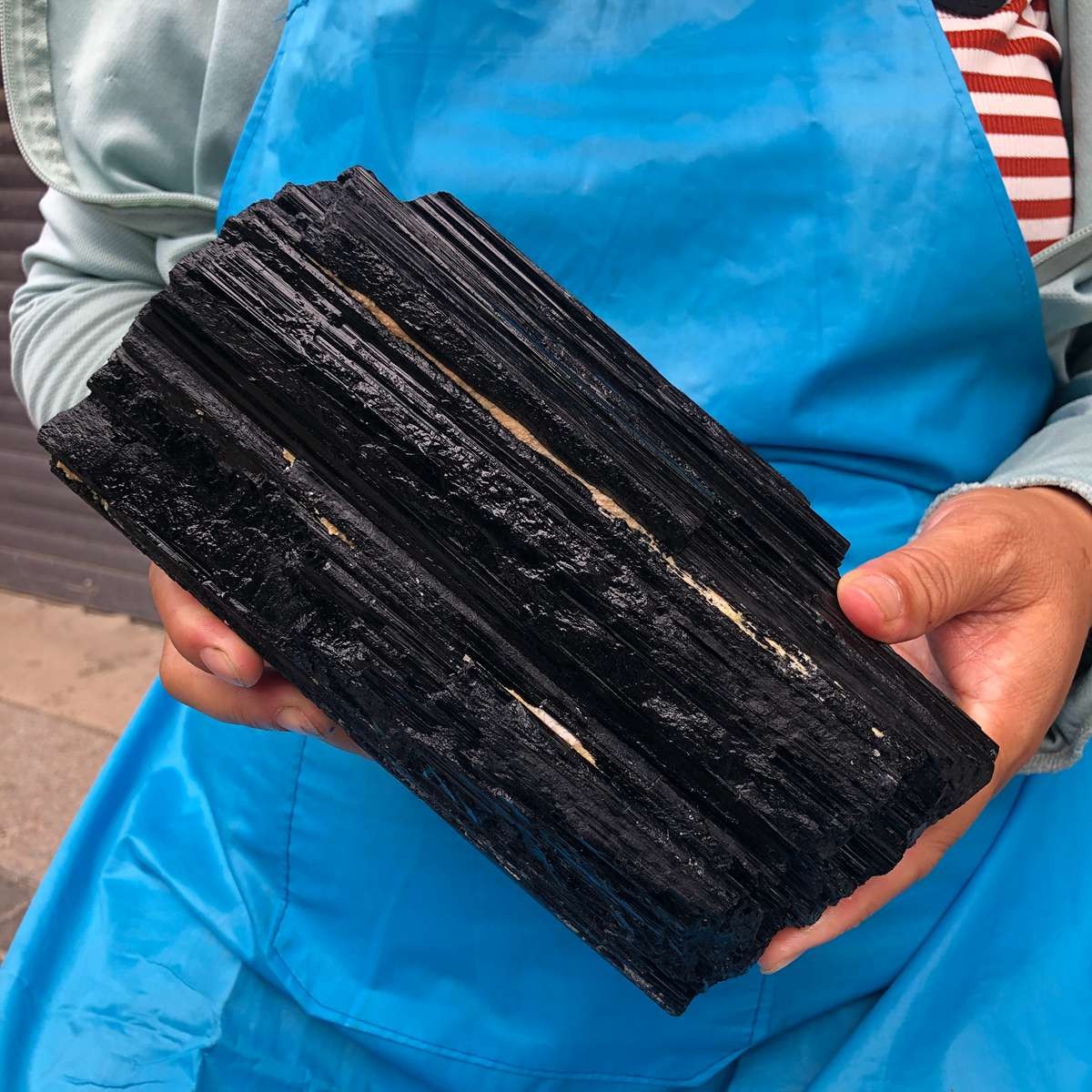 2960g Natural Black Tourmaline Quartz Crystal Mineral Specimen Healing 6659