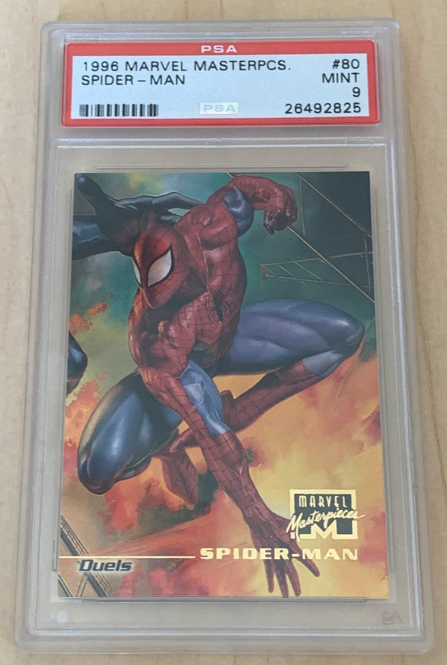 1996 Marvel Masterpieces #80 💎 SPIDER-MAN 💎 PSA 9 💎 (Julie and Boris) 💎