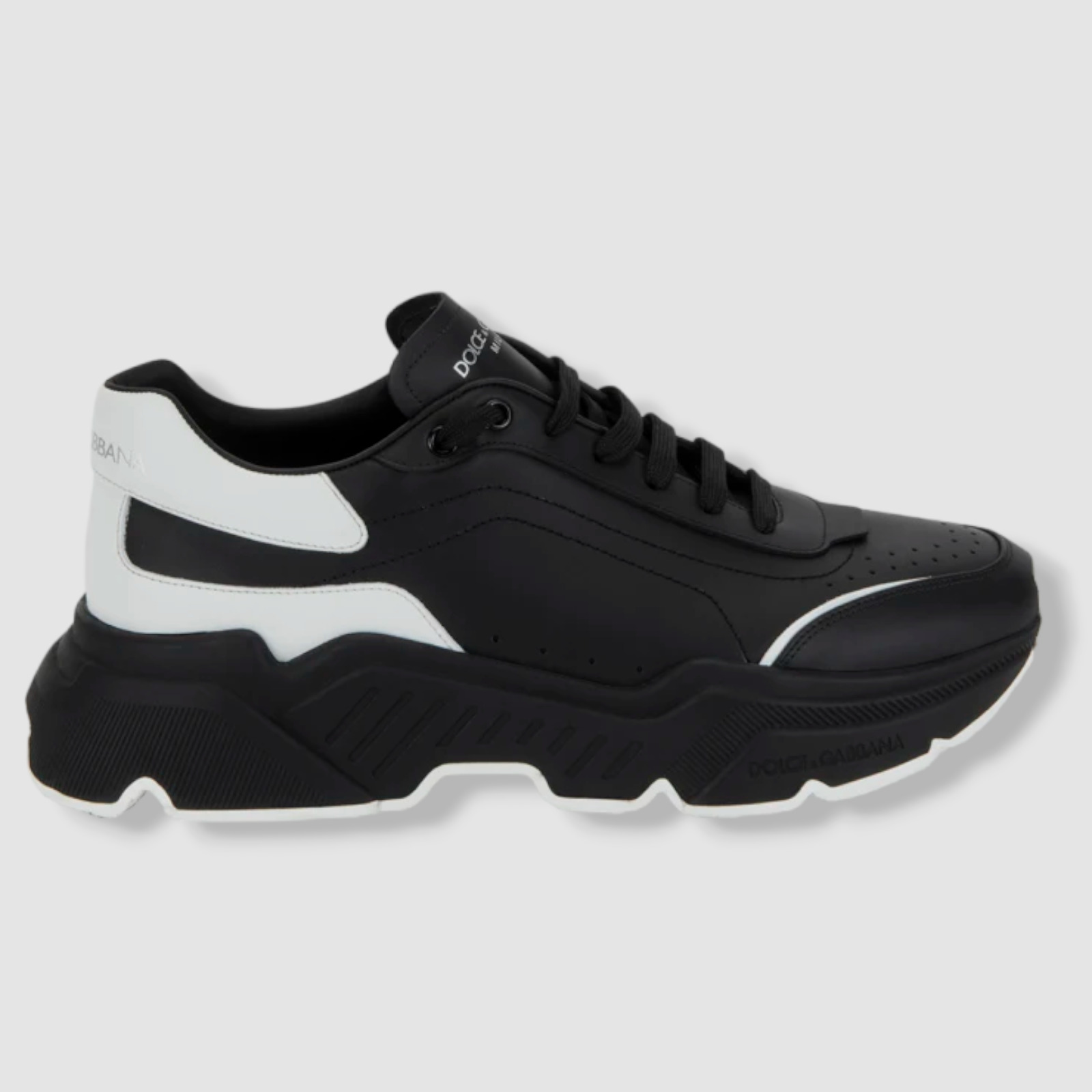 $695 Dolce & Gabbana Mens Black Daymaster Lace-Up Sneakers Shoes Sz EU 43/ US 10