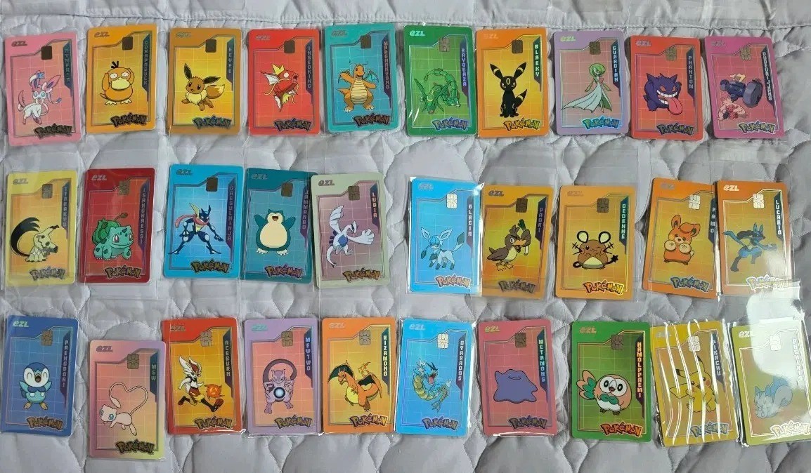 Pokemon ezl Korea Transportation Card 30 Type SET Official MD Goods