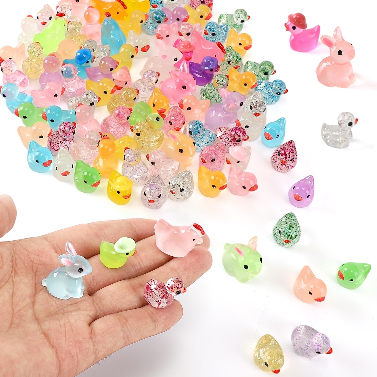 Mini Resin Animals, Turtles Lizard Axolotls, Mini Resin Rabbits, to Hide Around