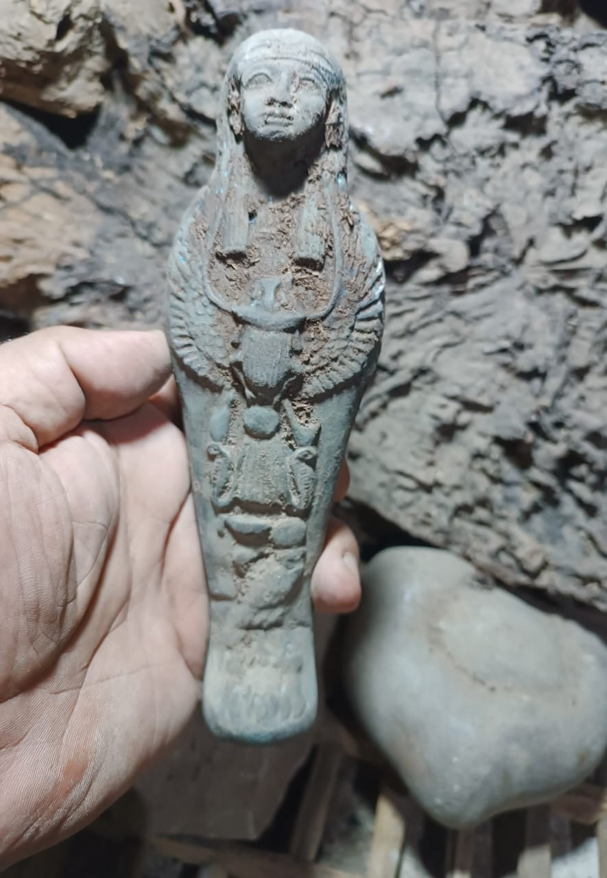 Rare Ancient Egyptian Antique Ushabti Inscribed with Hieroglyphics Pharaonic BC