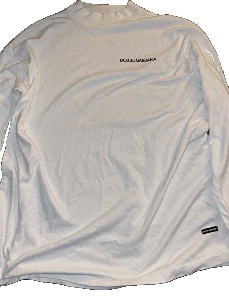 Dolce & Gabbana White TurtleNeck Long Sleeve XL