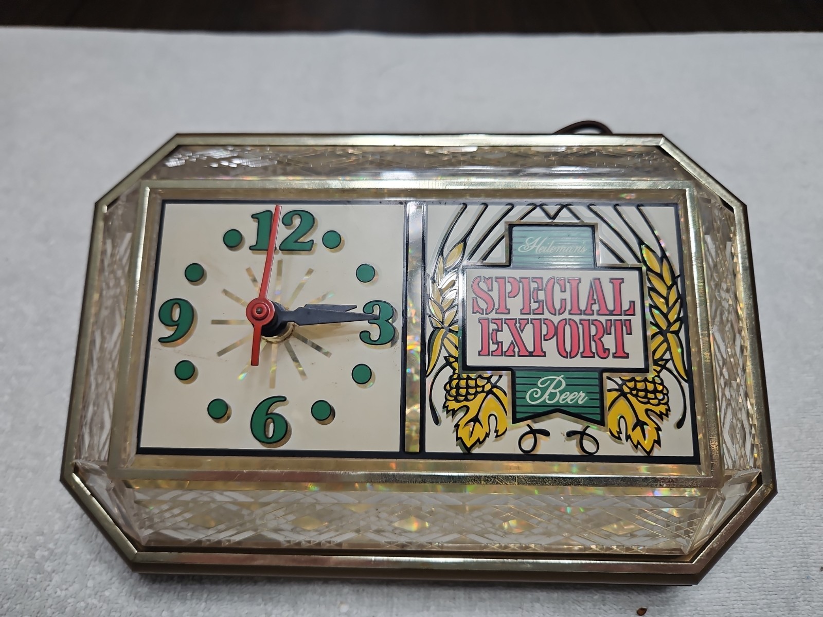 Vintage Special Export Beer Lighted  Clock Works 15