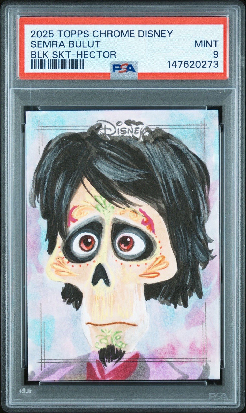 2025 Topps Chrome Disney 1/1 HECTOR Sketch Semra Bulut BLACK Full Color PSA 9