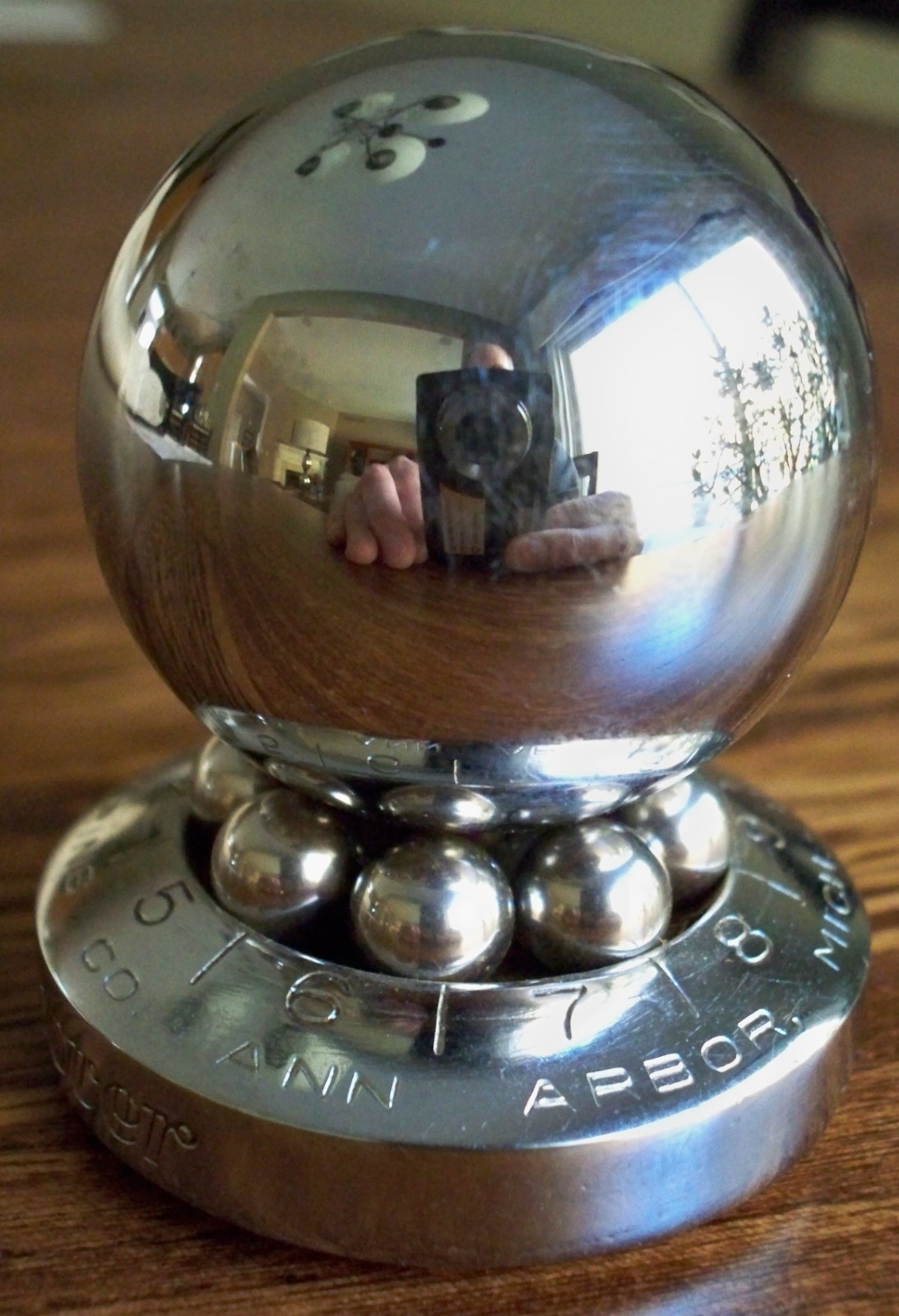 Hoover Ball & Bearing Co. Ann Arbor, Mich Roulette Wheel Paperweight 
