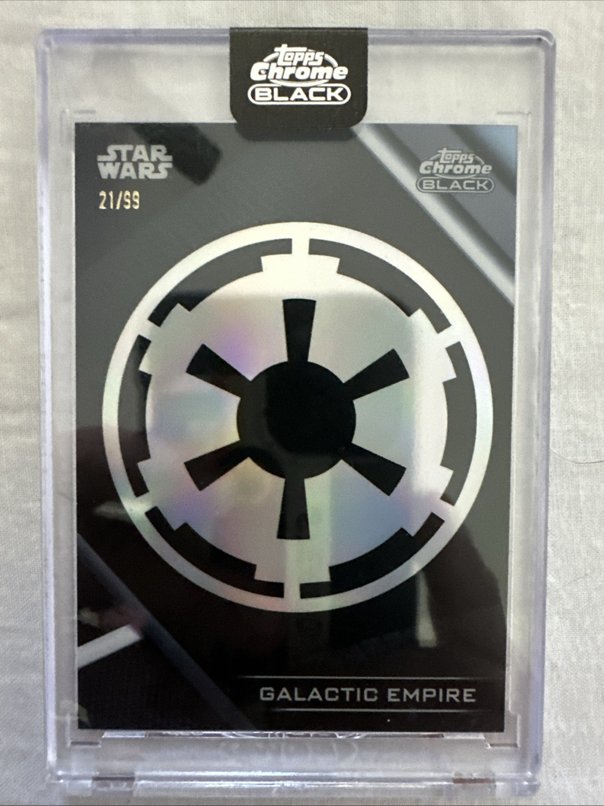 2024 Topps Chrome Black Star Wars Galactic Factions Galactic Empire /99