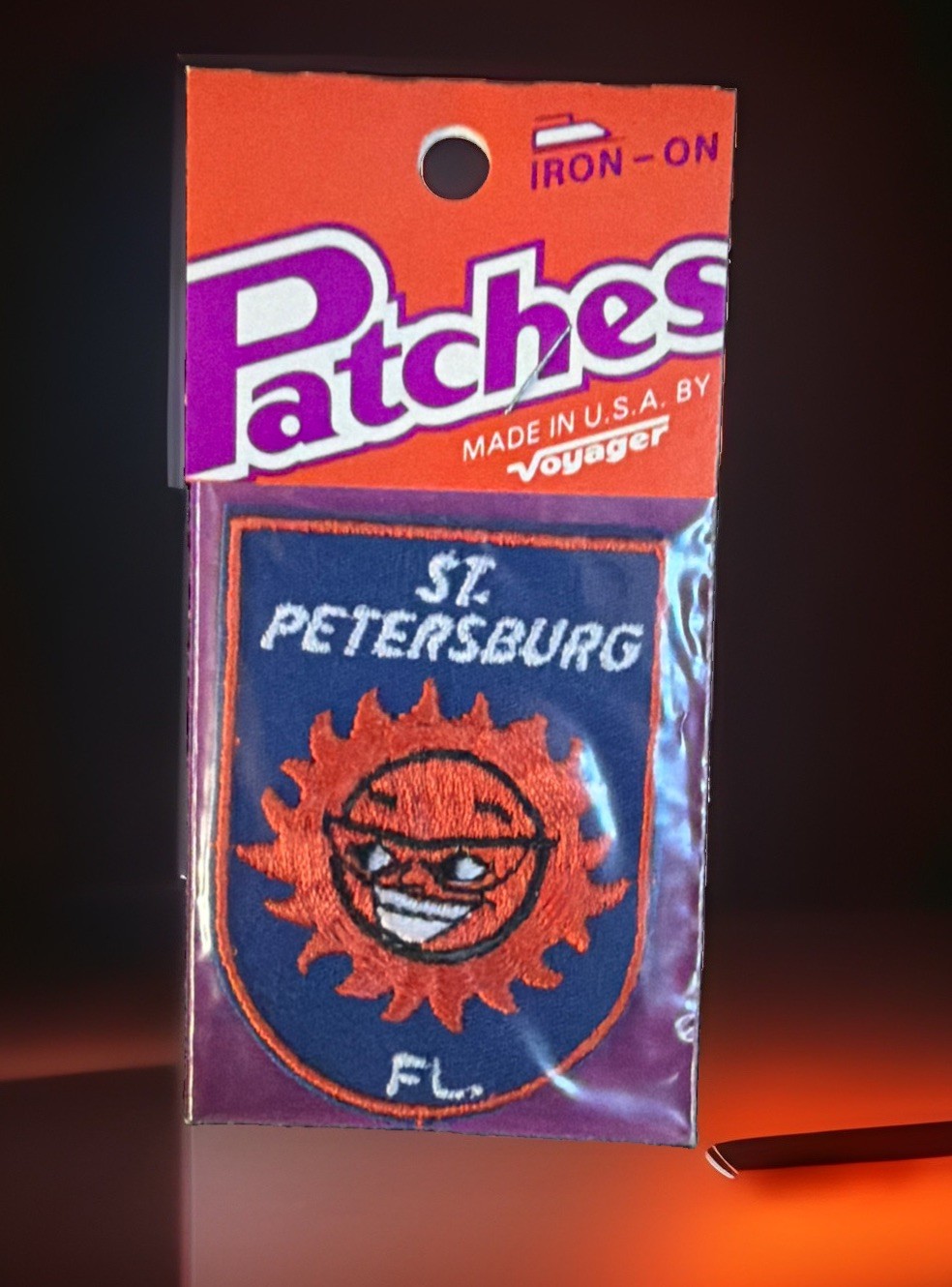 Vintage Saint St. Petersburg Florida Iron On Patch Voyager Travel Souvenir Sun