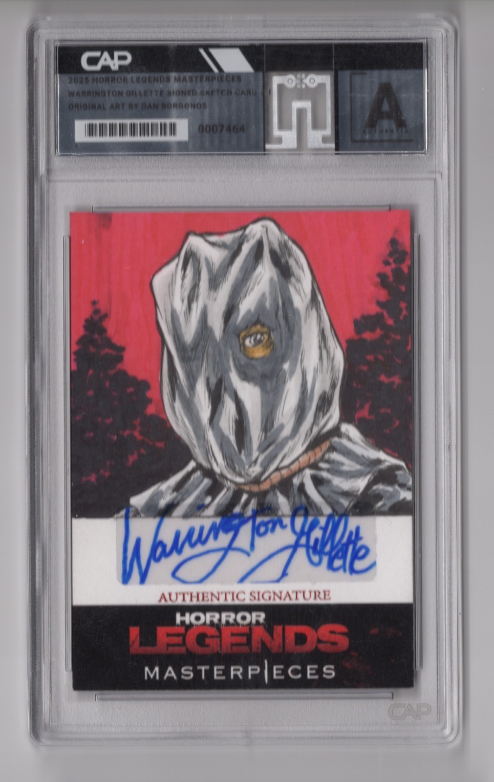 Warrington Gillette 2025 Horror Legends Masterpieces Autograph Sketch Borgonos