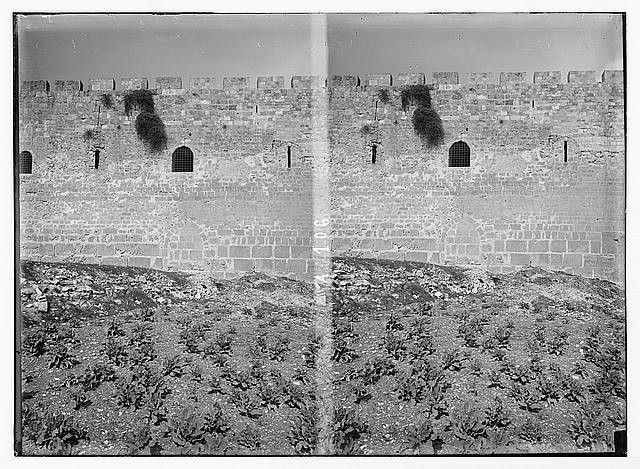 Photo:Jerusalem Middle East 1900s City Wall Single Gate Stereograph