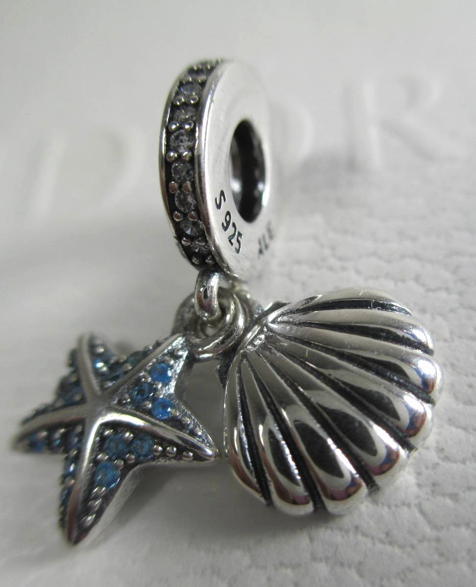 Tropical Starfish & Seashell Pendant Under the Sea Pandora Charm Holidays Hawaii