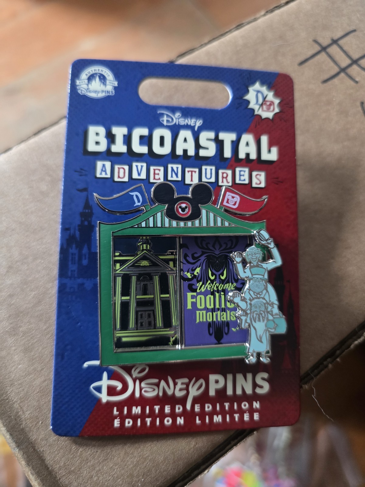 Disneyland Pin BiCoastal Adventures Haunted Mansion Slider 2024 LE 4000