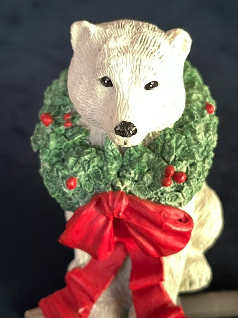 Silver Deer Christmas Animals Collection Vintage  Polar Bear 1992 by Tom Rubel
