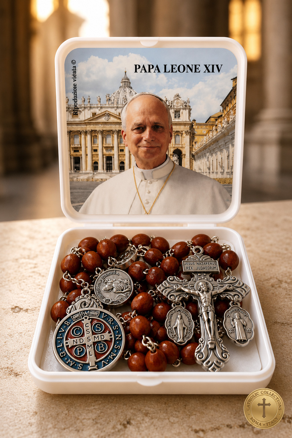 Authentic Vatican Blessed Rosary from Rome – Italian Catholic Prayer Beads