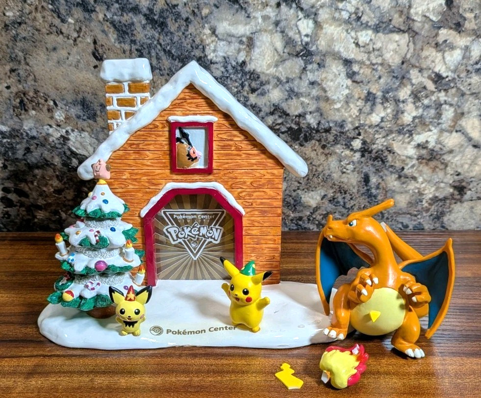 RARE HTF Pokemon Center NY 2001 Holiday Picture Frame w Box *READ DESCRIPTION*