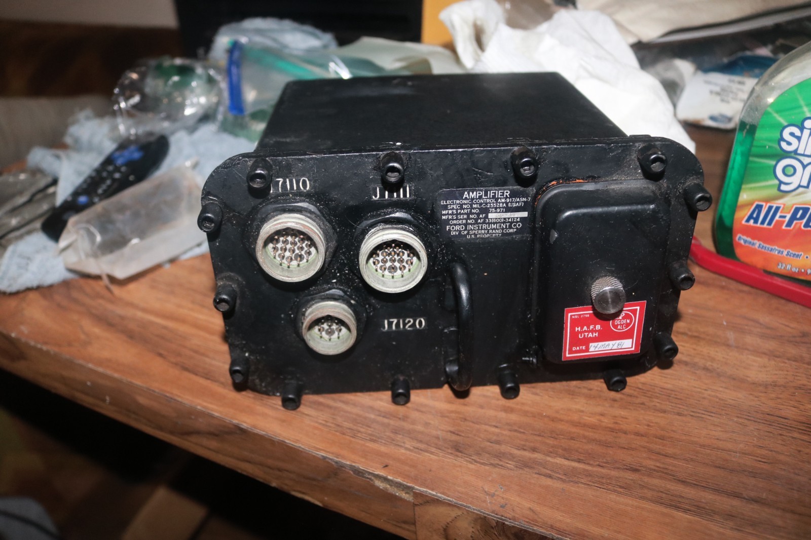 Vintage USAF AM-917/ASN-7 amplifier automatic navigation F-100 Super Sabre