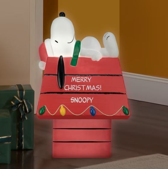 3 FT LED SNOOPY DOGHOUSE BLOW MOLD LIGHTED OUTDOOR YARD DECOR