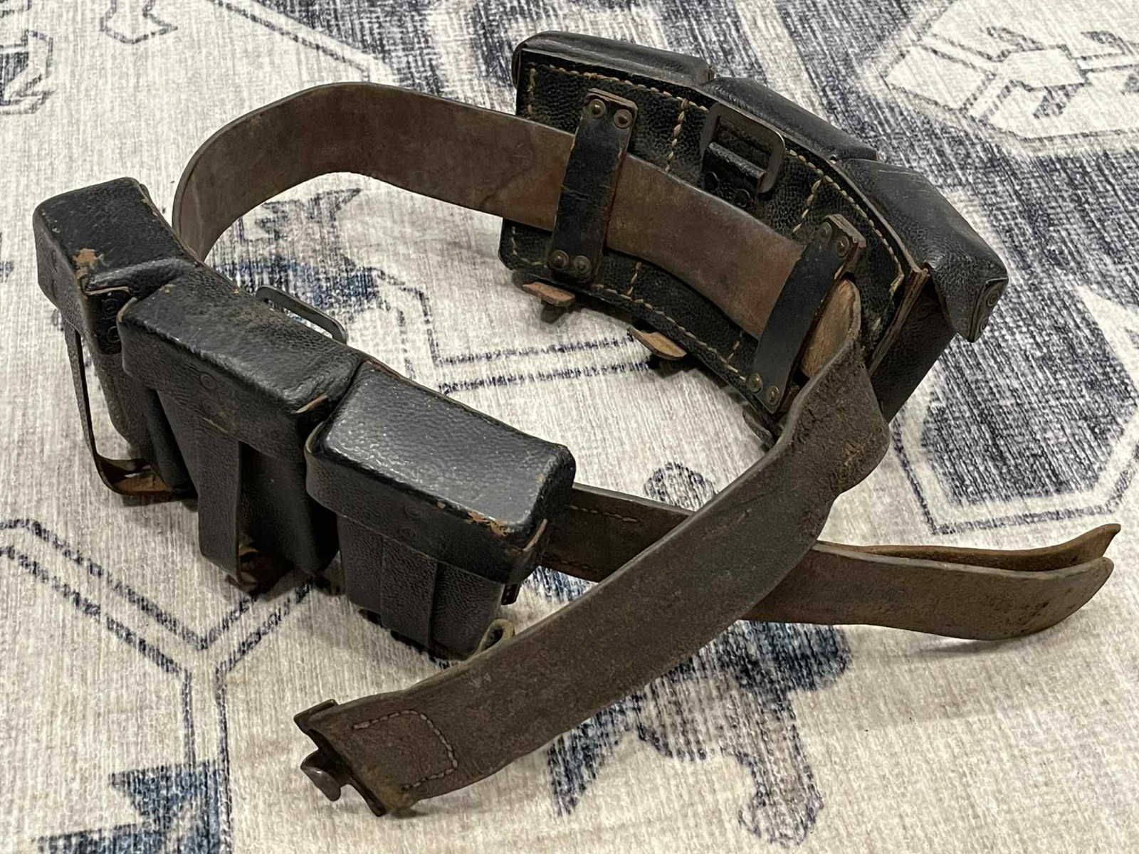 WW2 WWII German Military Heer Luftwaffe Kriegsmarine K98 Ammo Pouch & Belt Set