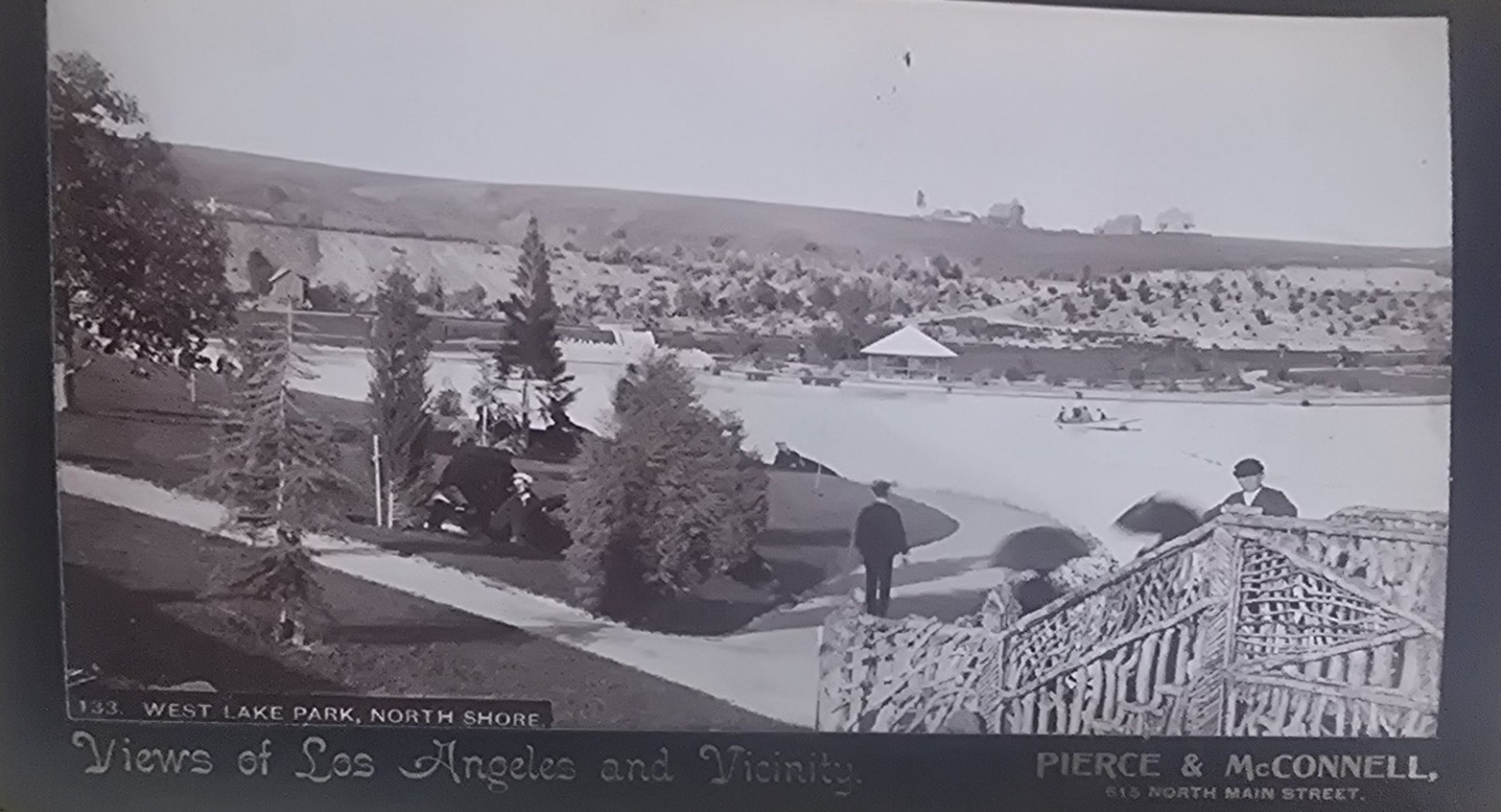c1890 Pierce & McConnell Cabinet Card West Lake Park North Shore