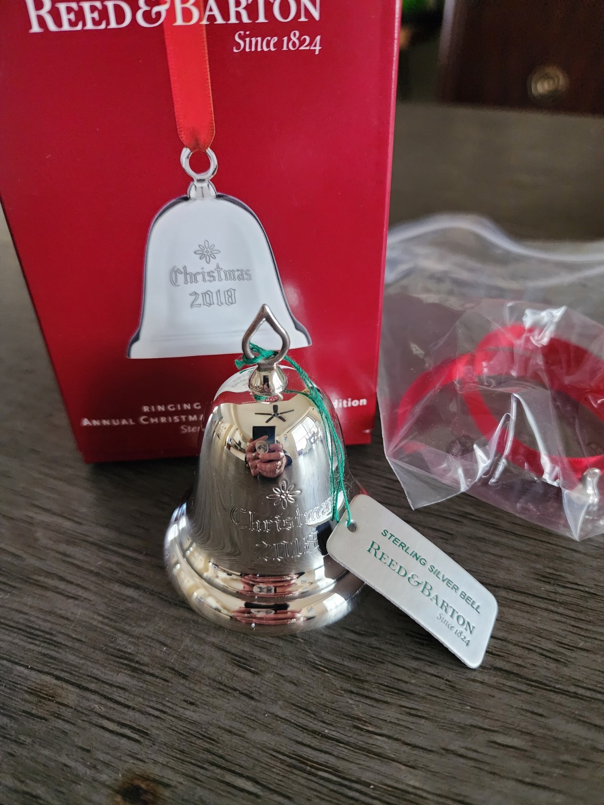 Annual 2018 Sterling Silver Christmas Bell Ornament by Reed & Barton ~ NIB