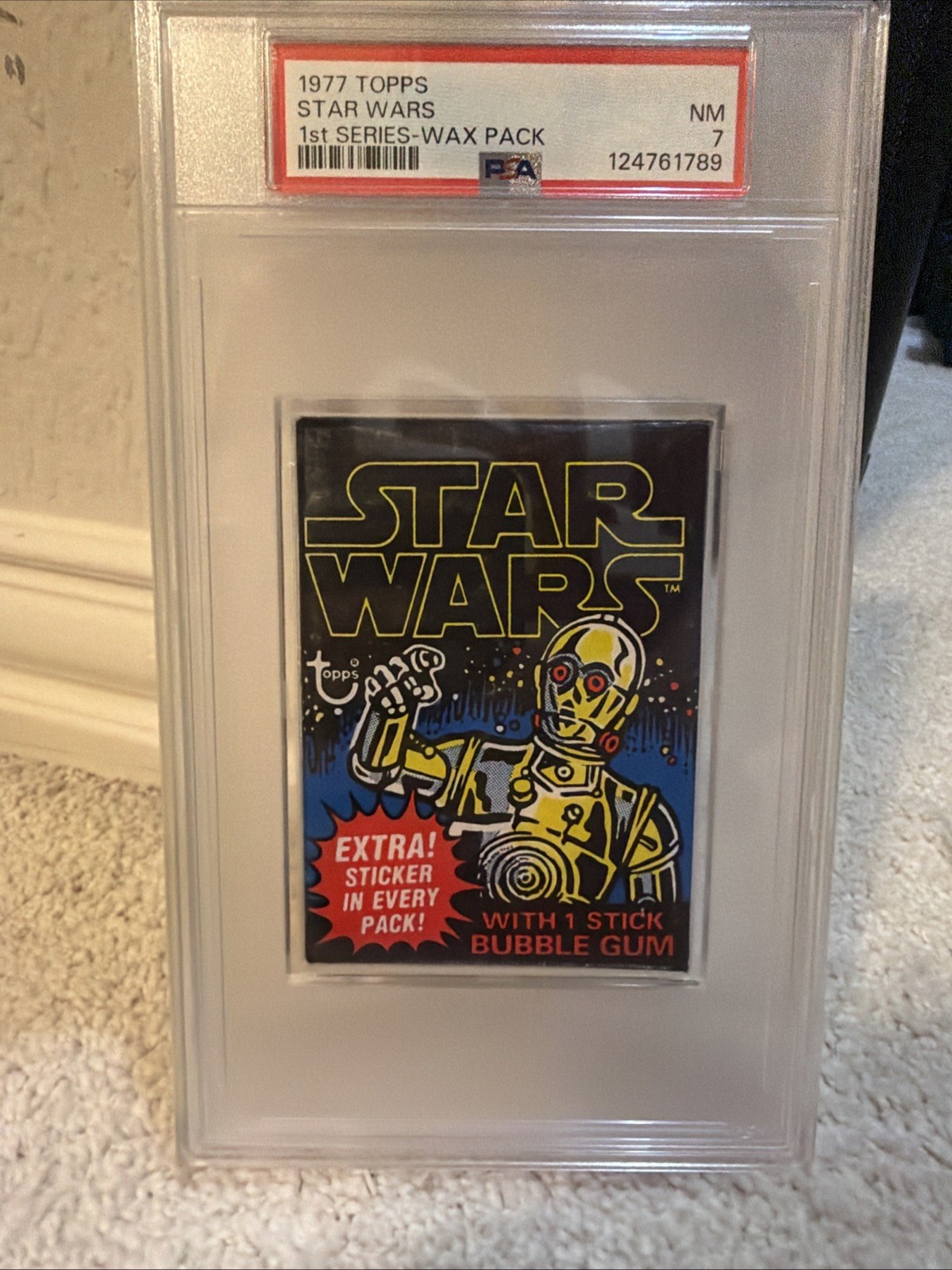 1977 Topps STAR WARS 1st Series WAX PACK PSA 7 Near Mint Unopened Sealed New 1