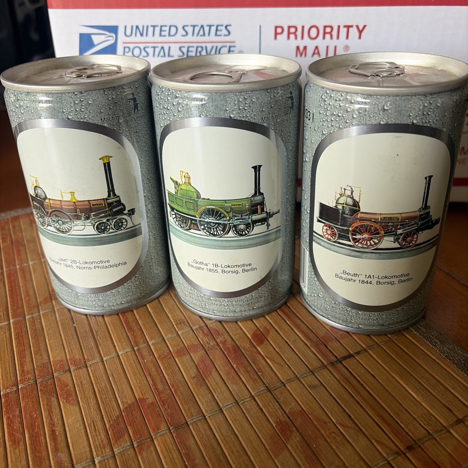 3) DIFFERENT BECKER'S PILS SERIES  TWO OF TRAINS  -- BEER CAN  33cl GERMANY