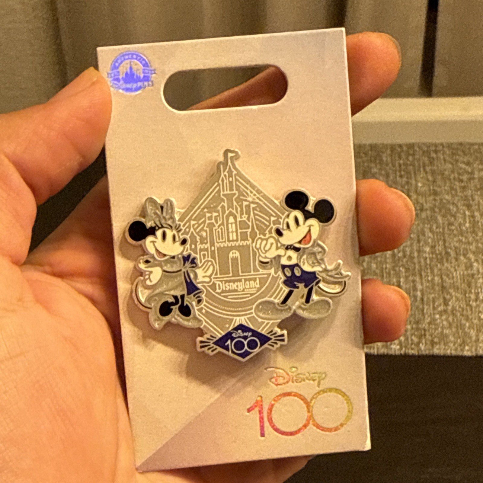 Disney Disney 100 Mickey & Minnie Mouse Disneyland Pin on Card Backing