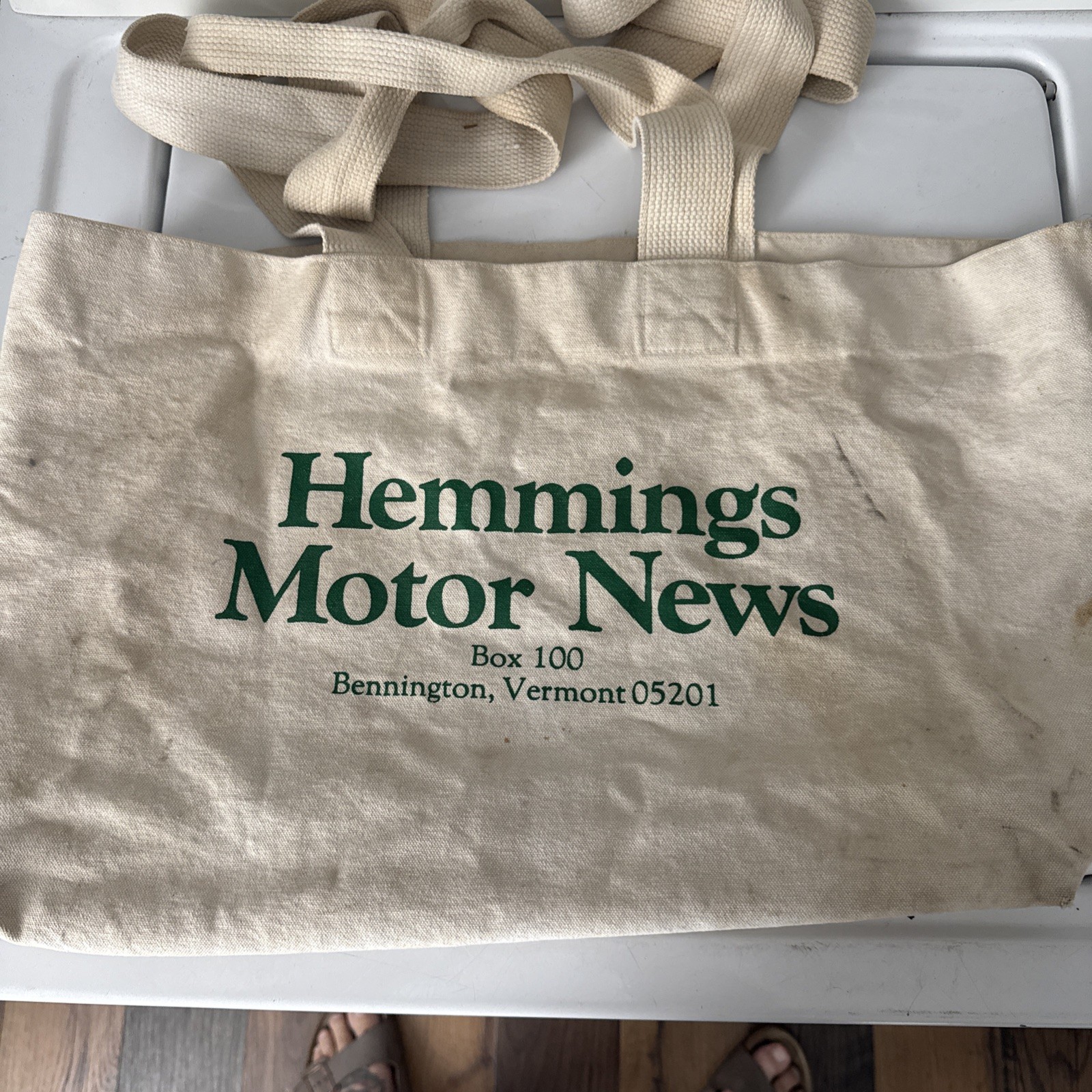 Vintage Hemmings Motor News Bennington Vermont VT Travel Carry Newsboy Bag