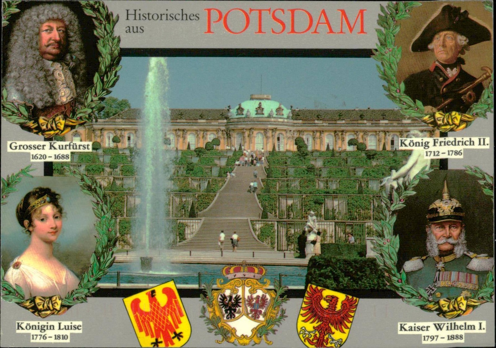 Postcard POTSDAM Sanssouci HEINRICH DER LÖWE 1995 Stamped Handwritten Address