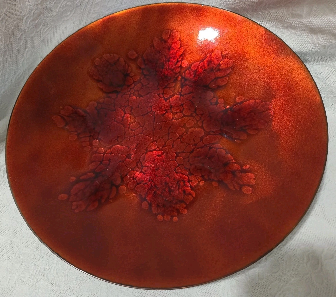​Vintage Kareka Studios Enamel on Copper 9.5\