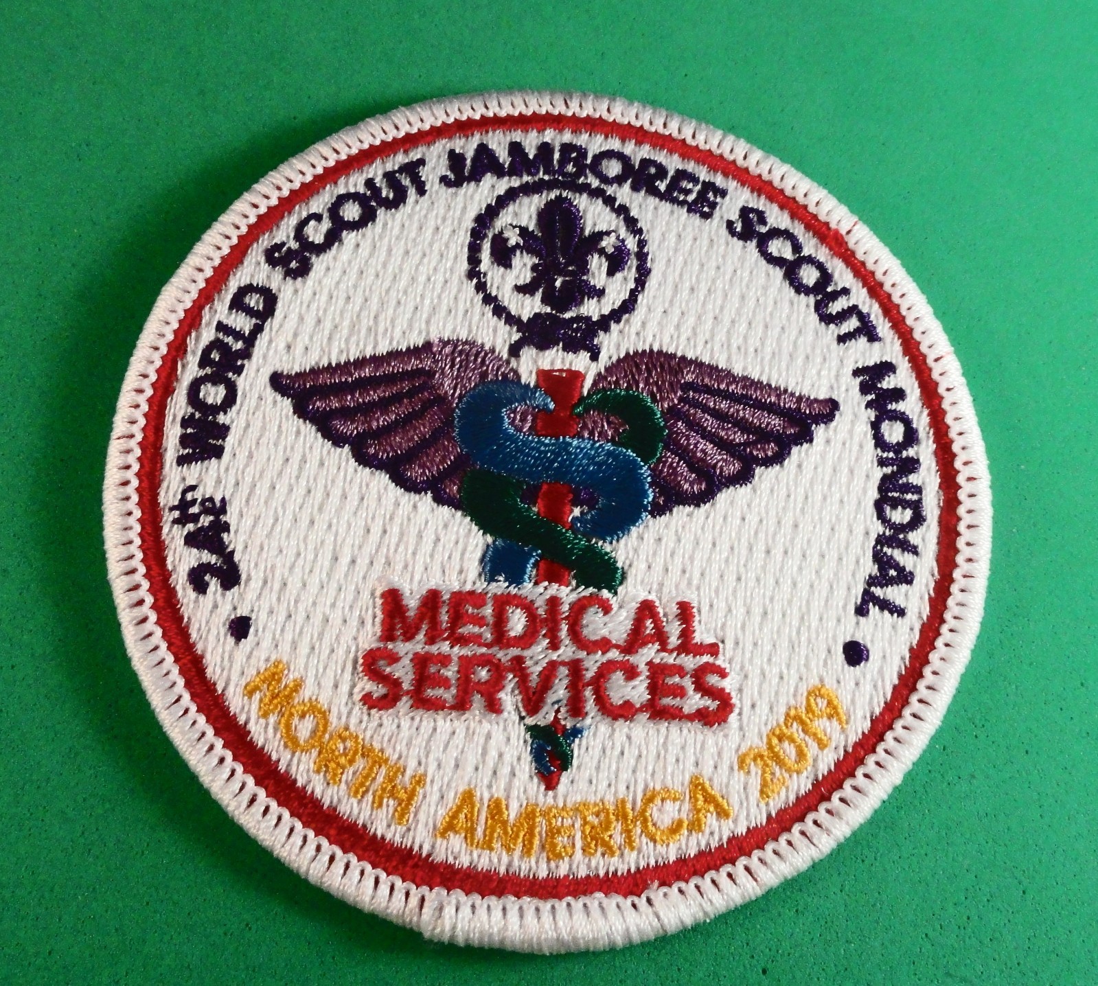 24th WSJ 2019 World Scout Jamboree Patch: MEDICAL SERVICES  STAFF PATCH