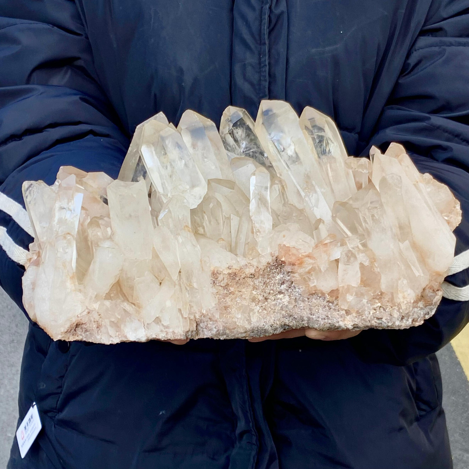 9.59LB Natural white Crystal Himalayan quartz cluster /mineralsls